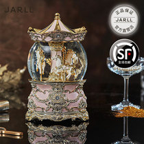 JARLL Zane Many Lights Dream Snowflake Carousel Crystal Ball Music Box Birthday Valentine's Day Gift