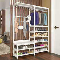 Entrance door Entrance Door Hanger Changing Shoes Bench Shoe Cabinet Doorway Home Clothes Hat Rack Floor Shoe Rack Xuanguan Shelf Integrated