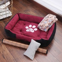 Kennel Winter Warm Bed Cat Nest Four Seasons Universal Teddy Large Dog Small Dog Dog House Dog Mat Net Red Pet Nest