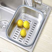 Stainless steel 304 sink asphalt basin thicken asphalt basket fruit dish vegetable wash basin kitchen asphalt shelf