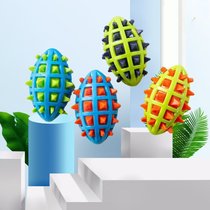Pet molar stick medium and large dog rugby thorn ball thorn ball strong and bite-resistant tooth cleaning sound toy to relieve boredom