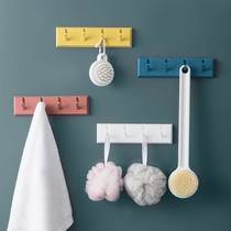 Four-connected rows-free hook without trace hook strong viscose towel hanging kitchen bathroom wall frame hook