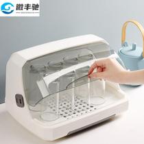 Baby bottle storage box baby special baby bottle storage rack dust-proof and insect-proof half-flip drain rack storage box