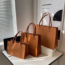 Internet celebrity felt handbag ins womens bag large capacity open handbag gift bag shopping bag