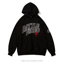 ETBABY American retro jacket hiphop hooded sweater men and women high street Tide brand couple bf spring and autumn thin