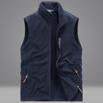 Fat increase outdoor sports fleece vest waistcoat mens fleece vest jacket men