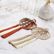 Condensed incense Hanfu ancient method grape bird waist round purse ancient wind sachet empty bag accessories tassel waist with blessing sachets