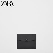 ZARA spring new mens bag black press adhesive card holder 3818920040