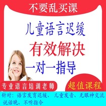 Children with speech retardation baby family intervention cognitive training childrens speech late rehabilitation video course