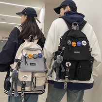 ins bag Han version original juku ulzzang Backpack Men High School Junior High School Girls Trend Large Capacity Day Ensemble Double Shoulder Bag