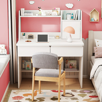 Childrens study desk Household desk with bookshelf integrated table Primary school students writing desk Girls writing homework table and chair full set