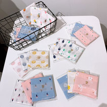  Korean version of girls pure cotton sweat-absorbing handkerchief animal ladies handkerchief cotton square towel Wedding hand gift childrens handkerchief