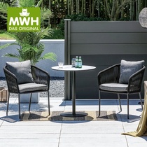 mwh Outdoor table and chair combination Courtyard outdoor leisure seat Open-air chair Terrace Garden balcony Dining table Small table and chair