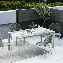 MWH Nordic courtyard outdoor table and chairs combination outdoor garden terrace open air waterproof sunscreen rattan chair casual chair