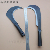 Manganese steel elbow hook knife Crescent hand-made knife bamboo knife open road outdoor knife sickle wood knife sickle farm tool cutting wood fishing grass
