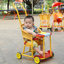 Grandma Bridge baby bamboo rattan stroller Lightweight summer imitation rattan baby stroller Bamboo Teng chair Child stroller