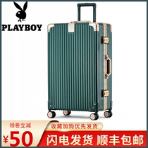 Playboy suitcase strong and durable thickened rod box ins suitcase male 24 inch female net red new