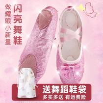 Childrens dance shoes soft-soled practice shoes Childrens Ballet Shoes girls Chinese dance performance cat claw dancing shoes