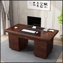 Office desk with drawer with lock Modern simple single office staff Desktop home 1 41 6 meters computer desk