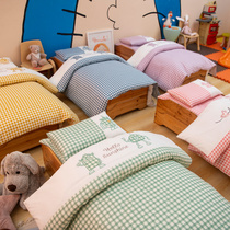Cotton washed cotton kindergarten quilt cover three-piece set childrens nap quilt bedding baby entering the kindergarten bedding six-piece set