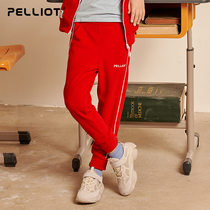 Beshi and outdoor childrens fleece pants boys and girls sports pants spring and spring autumn warm leggings plus velvet pants