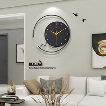 Nordic clock and clock living room light luxury modern simple home fashion creative personality Art decorative clock hanging wall