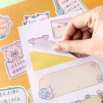 Cartoon children's writing stickers writing stickers growth manuals decorative materials baby photo albums hand-written tabloid materials