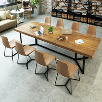 Solid wood conference table Simple modern long table Negotiation table and chair combination Large desk Training table Computer desk Office desk