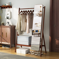 Hangers Floor-to-ceiling bedroom strong indoor net red simple clothing store Hangers Coat rack with full-length mirror one