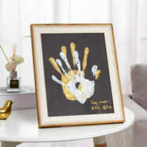diy couple handprint photo frame souvenir color Valentines Day gift commemorative hand foot ink pad hand model palm print