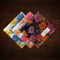 Made in Japan thin womens handkerchief Cotton sweat-absorbing womens handkerchief Cotton soft printed square towel Margaret flower