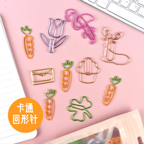 Paper clip creative cute office supplies carrot color mixed candy color paperclip decoration bookmarks alien