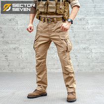 District 7 IX1 Ralink tactical pants male loose spring and autumn military fans outdoor training field multi-bag commuter overalls