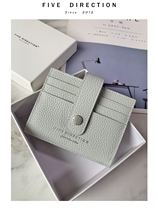 FD female style small and delicate kabu ultra slim calf leather multi-position niche design zipper position zero money real coin pure color