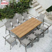Nordic outdoor courtyard tables and chairs combination leisure room outside net red luxury terrace villa garden coffee shop tables and chairs