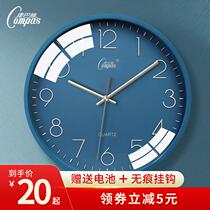 Kangba silent living room fashion quartz clock simple clock home clock modern wall clock Big hanging watch Wall watch