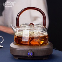 Green Changming glass teapot high temperature resistant kettle filter bubble teapot household tea set electric pottery stove cooking teapot