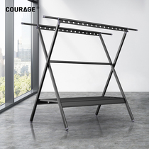 COURAGE floor-to-ceiling drying rack folding indoor household balcony telescopic drying quilt cold hanger folding barrier drying hanger