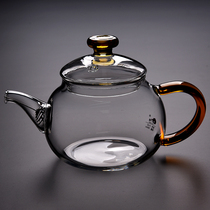 Glass teapot high temperature resistant kung fu tea set small filter can burn tea transparent household simple thick tea maker