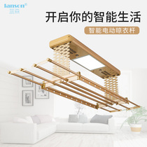 Household self electric clothes hanger intelligent remote control folding retractable lifting small house type balcony indoor drying clothes pole