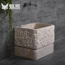 Stone mop pool balcony home toilet marble mop pool stone outdoor Pier pool courtyard imitation retro