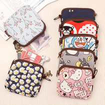 Zero Wallet Woman Mini Cute Key Bag Card Bag Cloth Art Canvas Headphones Containing Small Bag student Cloth Bag Wallet