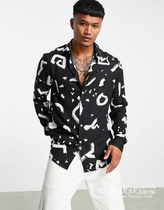 UK 11 25 2021 trend-oriented men's new casual printing and dyeing comfortable Joker shirt