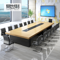 Large conference table long table minimalist modern meeting room table and chairs portfolio talks table office reception desk 6cm thick