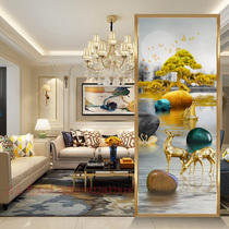 Modern light luxury art glass Golden Deer Chengxiang living room to cover the entrance screen partition bedroom home decoration