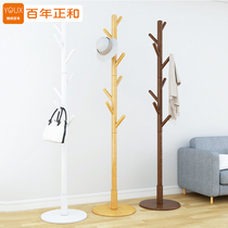 Solid Wood hanger floor-to-ceiling bedroom coat rack hanger household clothes rack rack clothes rack clothes rack