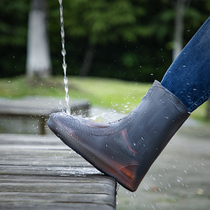 Rain Rain adult men and women waterproof boots antiskid thickened wear-resistant silica gel rain shoe covers zhong gao tong children water shoes
