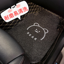Car mat waterproof and wear-resistant silk ring cartoon mat can be cut and easy to wash single special protective mat car carpet