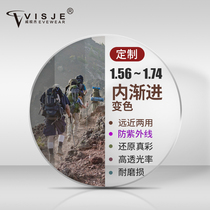 Intra-Progressive multifocal lens Smart zoom intra-progressive multi-myopia presbyopia astigmatism discolored spectacle lenses