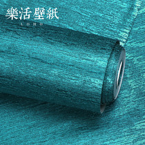 Nordic style peacock blue solid color plain blue wallpaper ins Wind living room TV background bedroom wallpaper light luxury